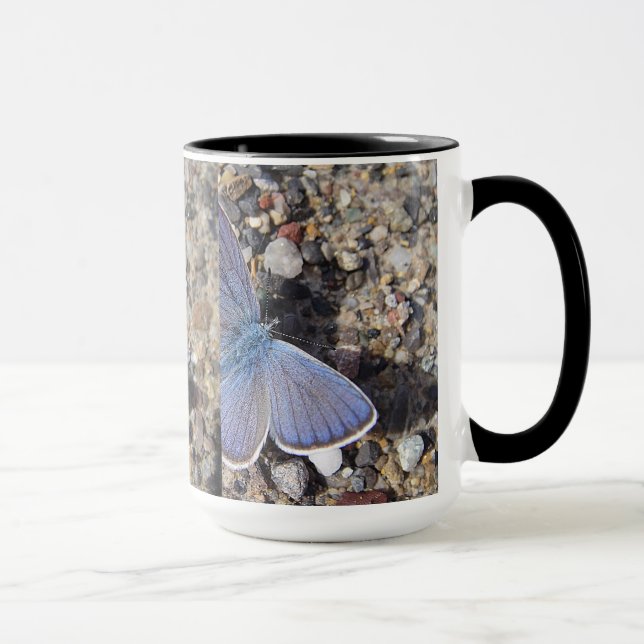 Caneca Tasse grosser blauer Schmetterling (Direita)