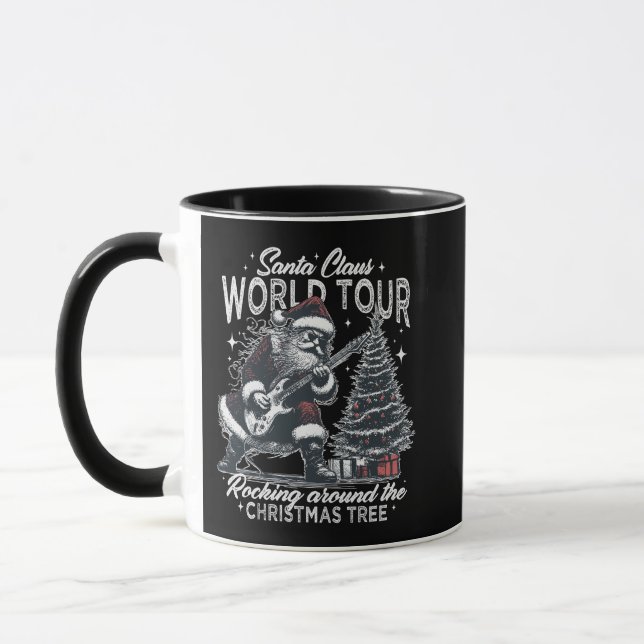 Caneca Tasse Mug de Noël Père Noël Rétro Rock (Esquerda)