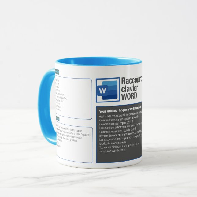 Caneca Tasse mug raccourcie clavier Word (Frente Esquerda)