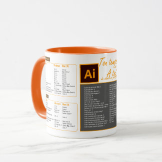 Caneca Tasse mug raccourcis clavier Illustrator