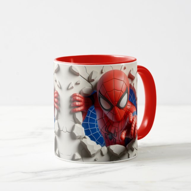 Caneca Tasse spiderman 3d (Frente Esquerda)