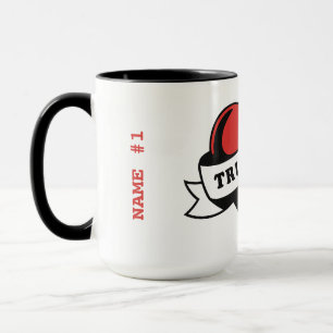 Caneca Tatuagem de Coração de Amor Verdadeiro Design Cl