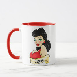 Caneca Tatuagem retro personalizado do Pinup