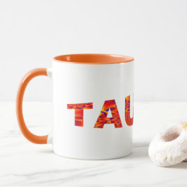 Caneca Taurus - Azul Amarelo Laranja-Fogo