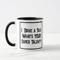 Taxi Driver Super Talent. Mug De Café De Duas Tone