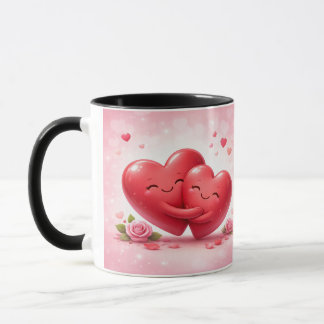 Caneca Taza Clásica con Diseño de Corazones – Regalo Perf