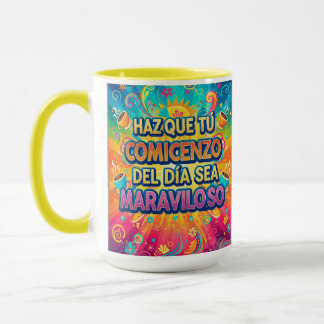 Caneca Taza Combo con Diseño “Haz Que Tu Comienzo del Día