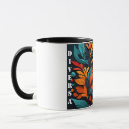 Caneca Taza con Arte Simbólico de Biodiversidad