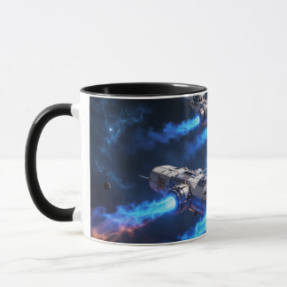 Caneca Taza con nave entrando en agujer interdimensional