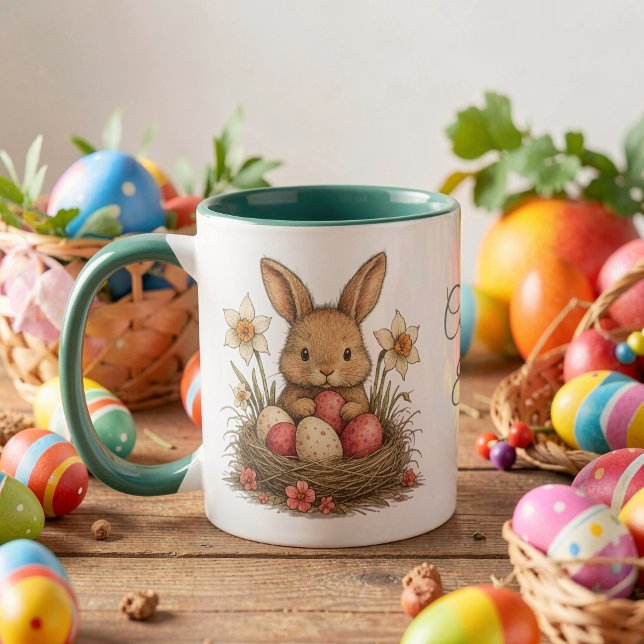 Caneca Taza Happy Easter para café (Criador carregado)