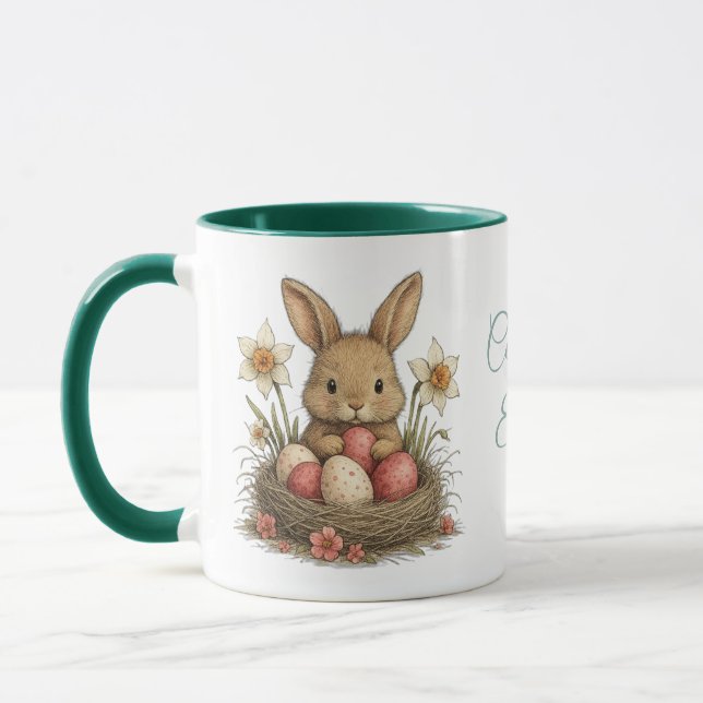 Caneca Taza Happy Easter para café (Esquerda)