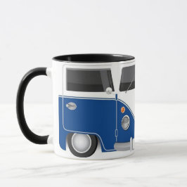 Caneca Taza Kombi Azul Marino Retro – Furgoneta Vintage E