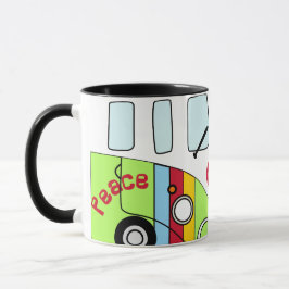 Caneca Taza Kombi Verde Neón – Diseño Psicodélico Brillan