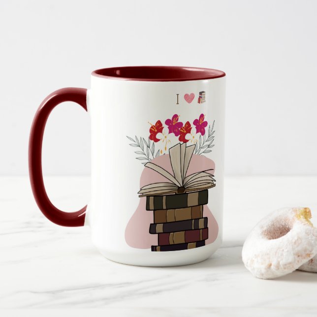 Caneca Taza Literaria El Accesorio Perfecto para lectoras (Com Donut)