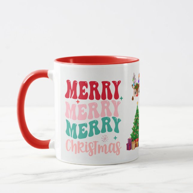 Caneca Taza Merry Christmas, Feliz Navidad  (Esquerda)
