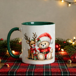 Caneca Taza navideña con un adorable osito Taza