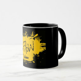 Caneca Taza Negra con logo de +Flow