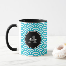 Caneca Taza Olas azules - Nombre personalizado