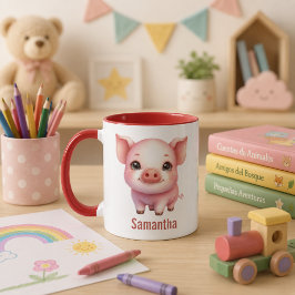 Caneca Taza para niños personalizada con diseño de animal