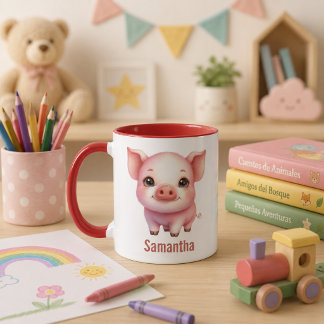 Caneca Taza para niños personalizada con diseño de animal