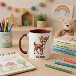 Caneca Taza para niños personalizada con diseño de animal