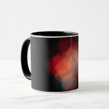Taza personalizada con fotografía de efecto bokeh