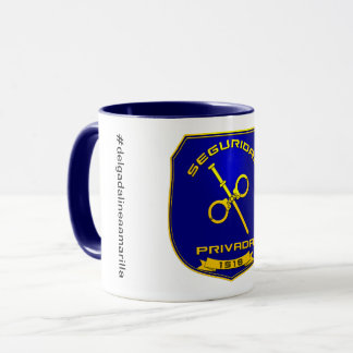 Caneca Taza Seguridad Privada España Placa Azul