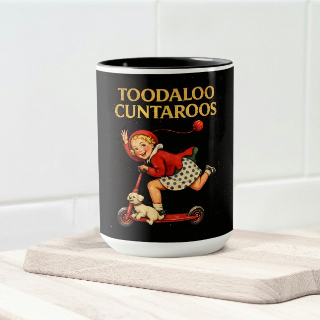 Caneca Tchau Cuntaroos Engraçado Sarcástico Humor Retrô (Criador carregado)