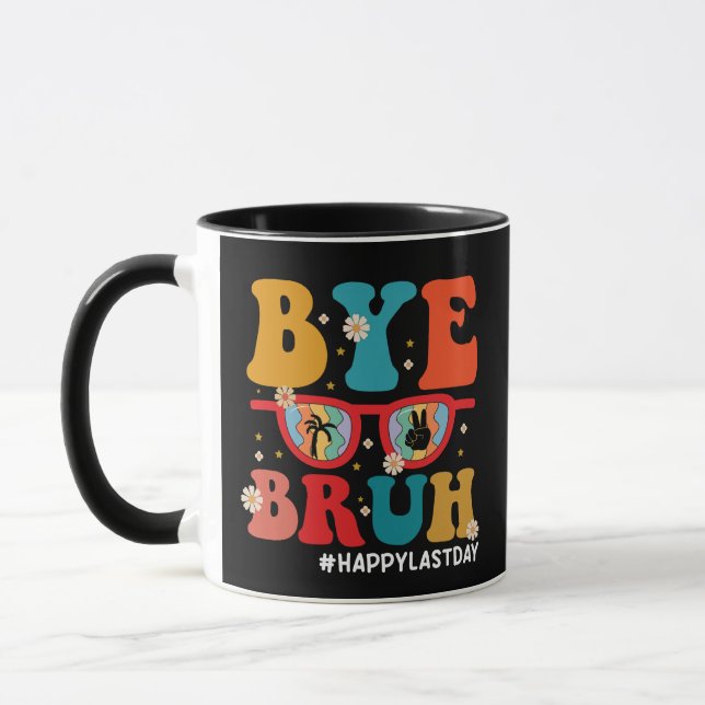 Caneca Tchau Irmão Professor Feliz Último Dia de Aula Ver (Esquerda)