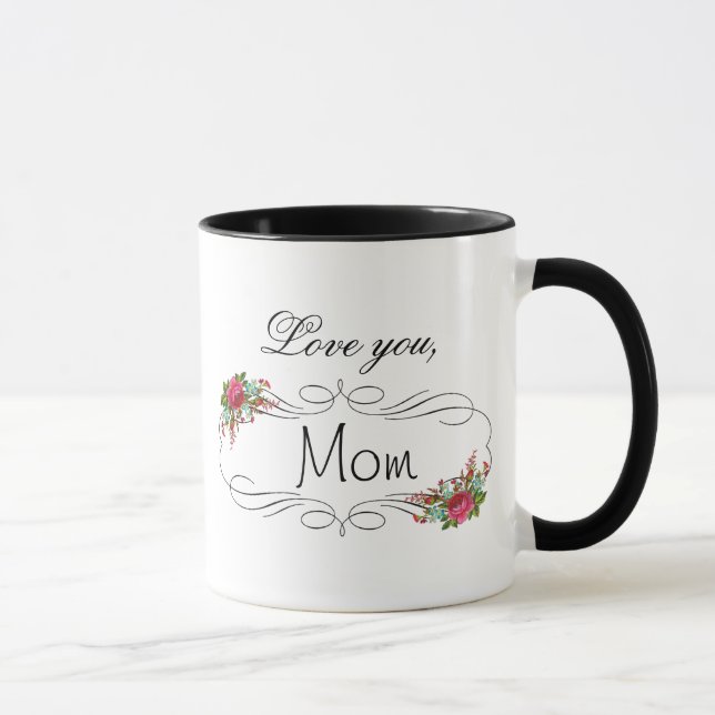 Caneca Te Amo Mãe, Dia de as mães Café Mug (Direita)