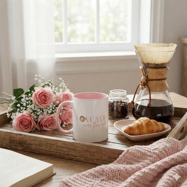 Caneca Te Amo Mais Que Café Mug (Let someone special know how much you love them with this, "Love you more than coffee" mug! )