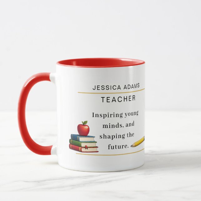 Caneca Teacher Appreciation Gift Coffee Mug (Esquerda)