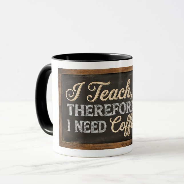 Caneca Teacher Life Chalkboard Coffee (Frente Esquerda)