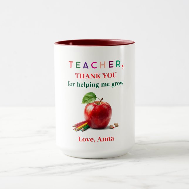 Caneca Teacher Mug Gift – Thank You Message (Centro)