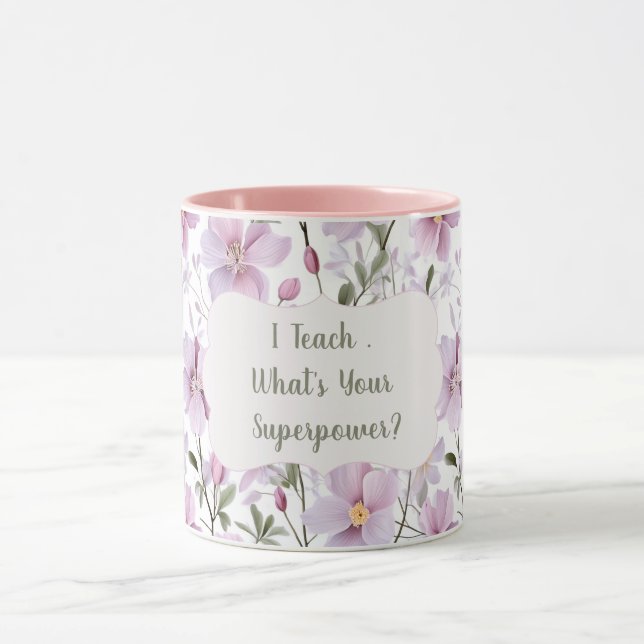 Caneca Teacher Superpower – InspirationaL Gift  (Centro)