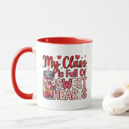 Caneca Teacher Sweet Heart Valentine's Mug