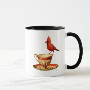 Caneca Teacup E Cardinal Vermelho