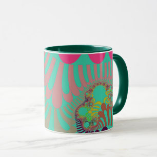Caneca Teal e Mod Rosa