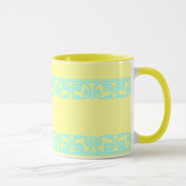 Caneca Teal Gothic Border Coffee Mug (Direita)