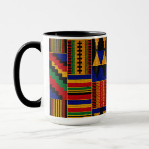 Caneca Tecido Kente Estilo Africano