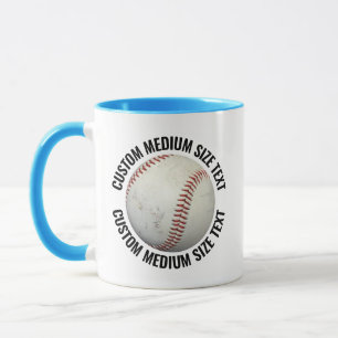 Caneca Tecido Médio Azul Claro Combo 11oz Beisebol Person