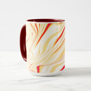 Caneca Tecido ondulado com tons beges claros, curva cor-d