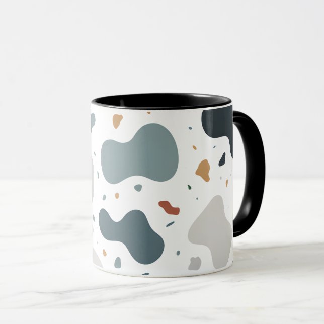 Caneca Tecido Personalizado de Estilo Terrazzo Minimalist (Frente Esquerda)