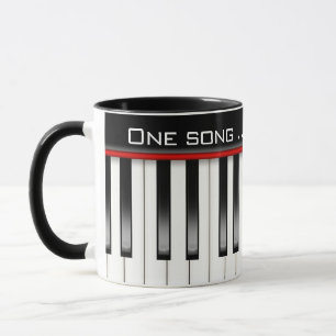 Caneca Teclado Piano com Cotação de Música