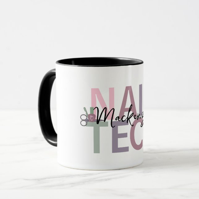 Caneca Técnica de Unhas Personalizada (Frente Esquerda)