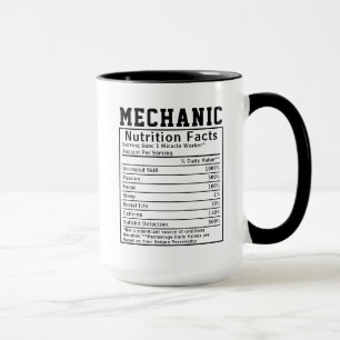 Caneca Técnicos de Fatos Mecânicos de Nutrição Engraçados