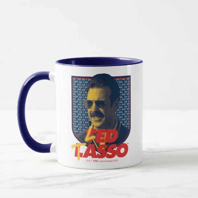 Caneca Ted Lasso | Crachá de Laço Led (Esquerda)