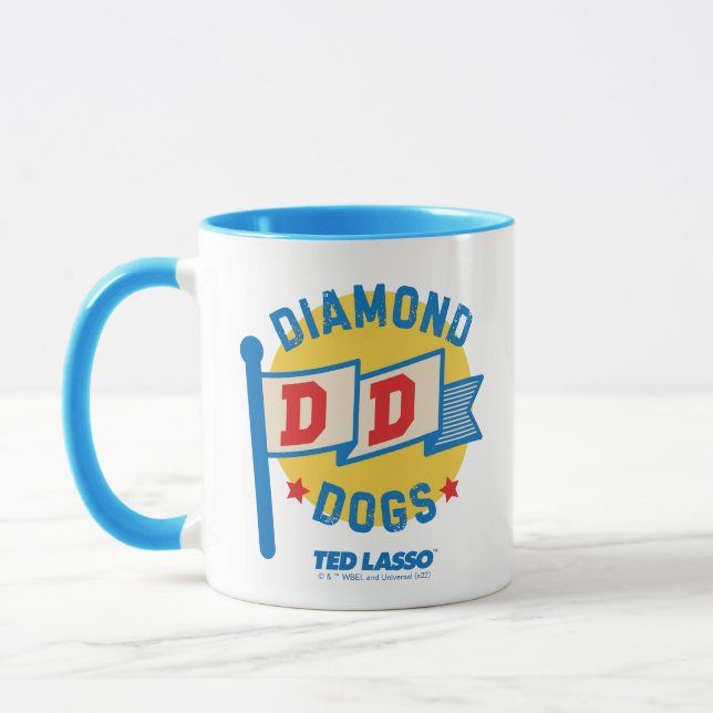 Caneca Ted Lasso | Gráfico da Pensão de Cães Diamantes (Esquerda)