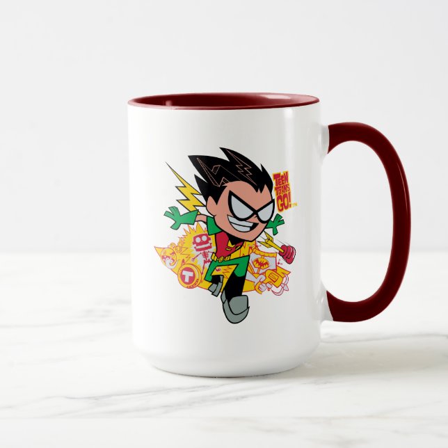 Caneca Teen Titans Go! | Gráfico Arsenal de Robin (Direita)