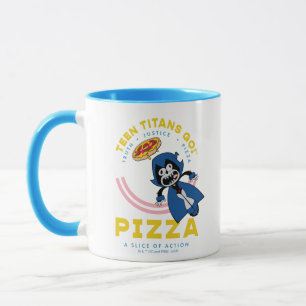 Caneca Teen Titans Go! Raven "Truth Justice Pizza"